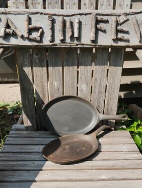 🥩  Vintage CAST IRON STEAK SKILLET  MEXICAN FIESTA 1 of 2